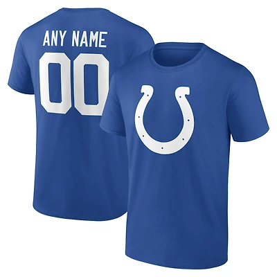 Men's Royal Indianapolis Colts Team Authentic Personalized Name & Number T-Shirt