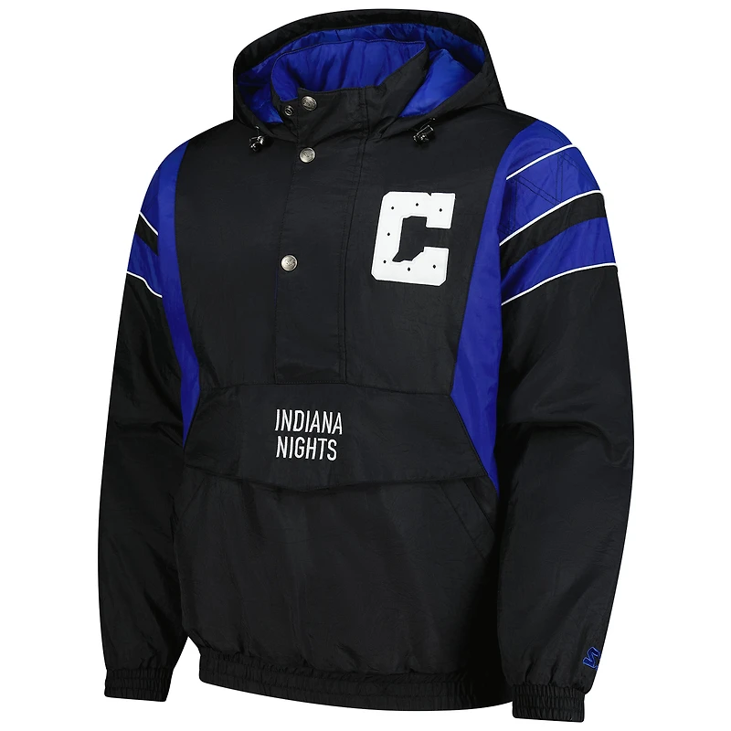 Men's Starter Black Indianapolis Colts Half-Zip Hoodie Jacket