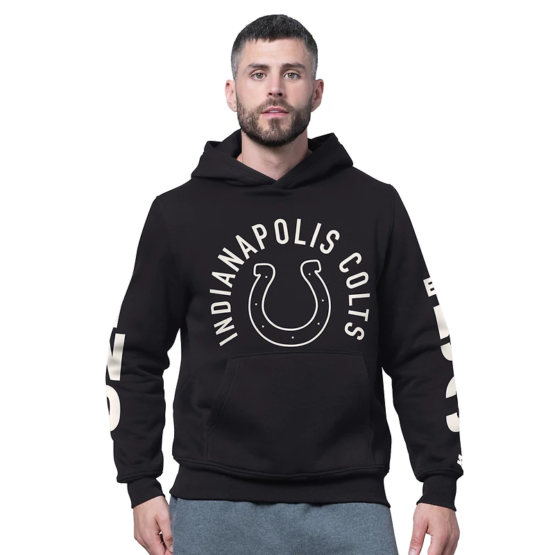 Men's Starter Black Indianapolis Colts Handoff Fleece Hoodie Sweatshirt
