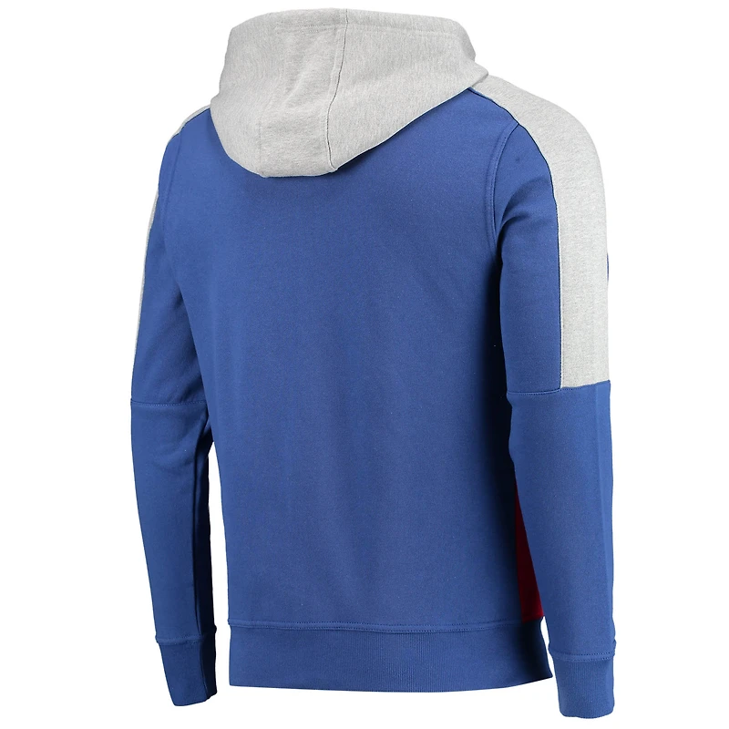 Chandail à capuchon avec fermeture éclair et blocs de couleur des éliminatoires Colts d'Indianapolis pour homme