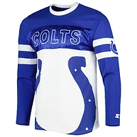 T-shirt à manches longues Starter Royal/White des Colts d'Indianapolis pour homme