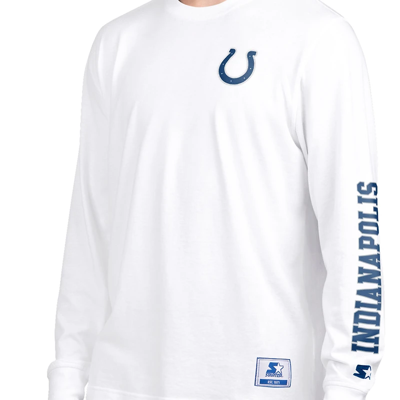 Men's Starter Royal/White Indianapolis Colts Short Sleeve & Long T-Shirt Combo Pack