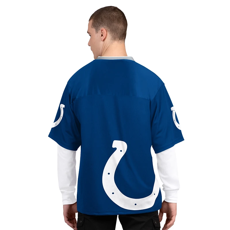Men's Starter Royal/White Indianapolis Colts Short Sleeve & Long T-Shirt Combo Pack