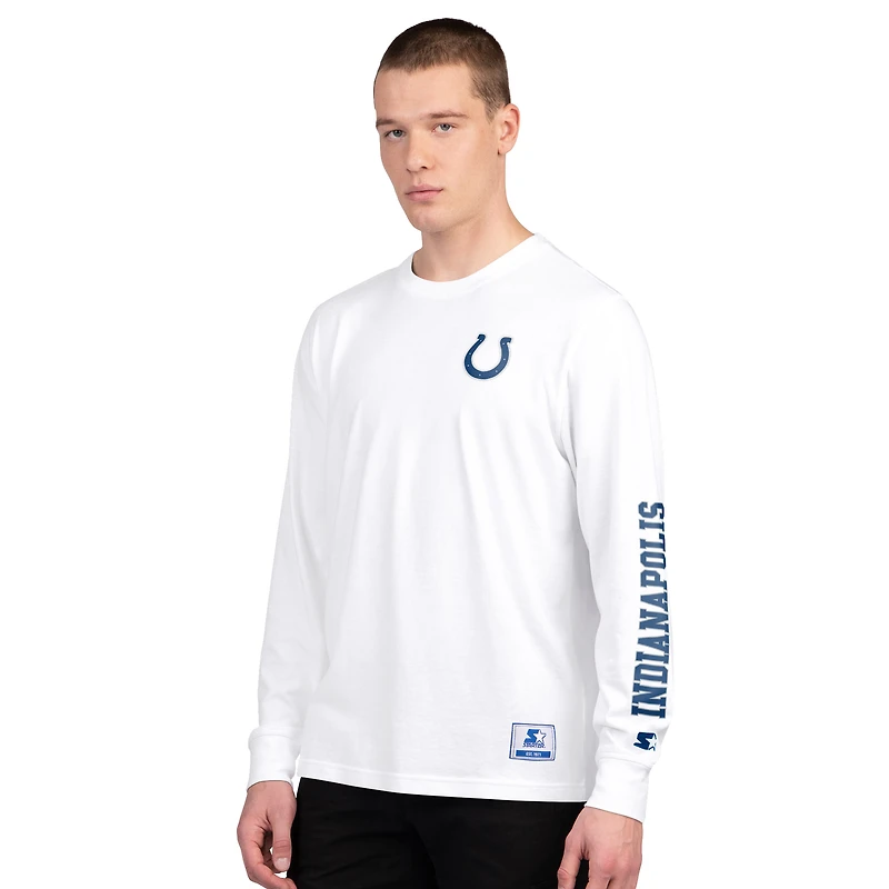 Men's Starter Royal/White Indianapolis Colts Short Sleeve & Long T-Shirt Combo Pack