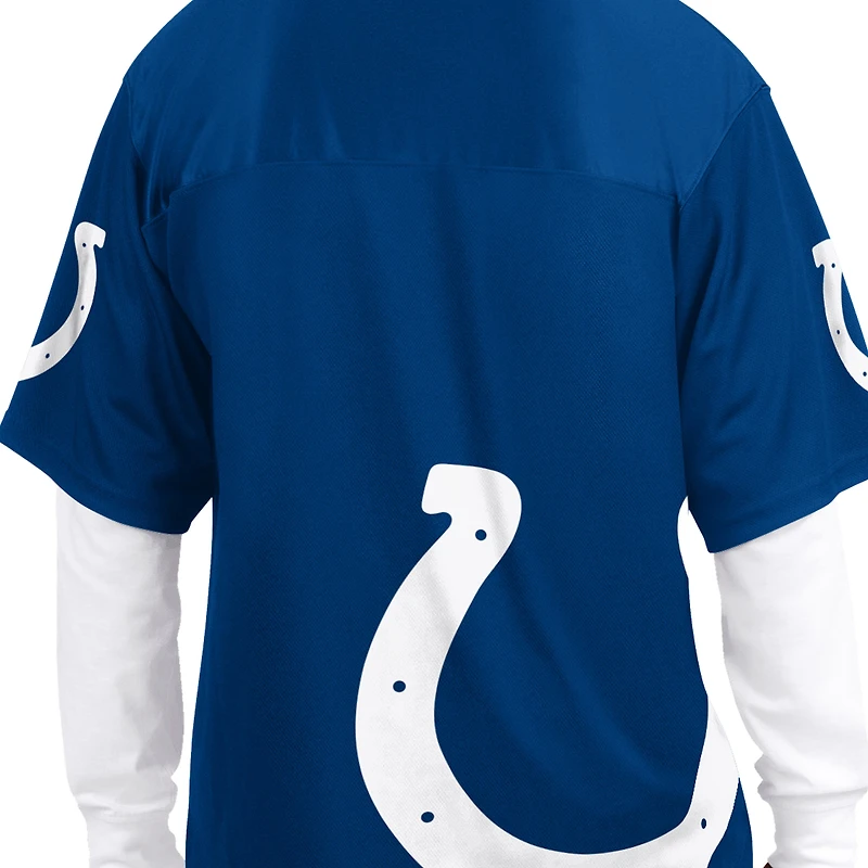 Men's Starter Royal/White Indianapolis Colts Short Sleeve & Long T-Shirt Combo Pack