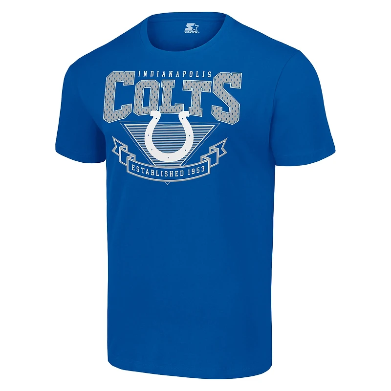 Men's Starter Royal Indianapolis Colts 80s Inspired Team Logo T-Shirt