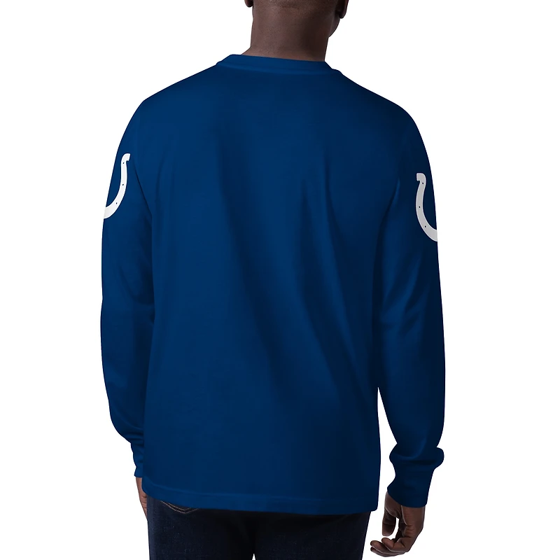 Men's Starter Royal Indianapolis Colts Clutch Hit Long Sleeve T-Shirt