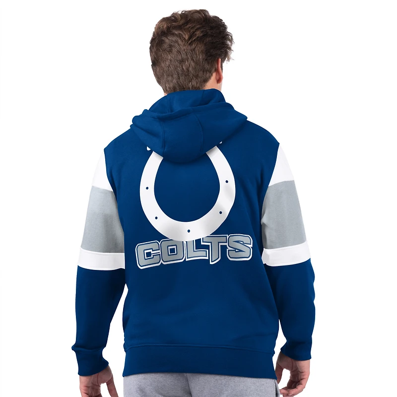 Sweat à capuche zippé intégral Starter Royal Indianapolis Colts Extreme pour homme