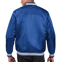 Veste universitaire à bouton-pression en satin pour hommes Starter Royal Indianapolis Colts Locker Room
