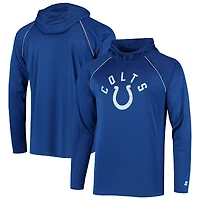 T-shirt à capuche manches longues raglan Starter Royal Indianapolis Colts pour homme