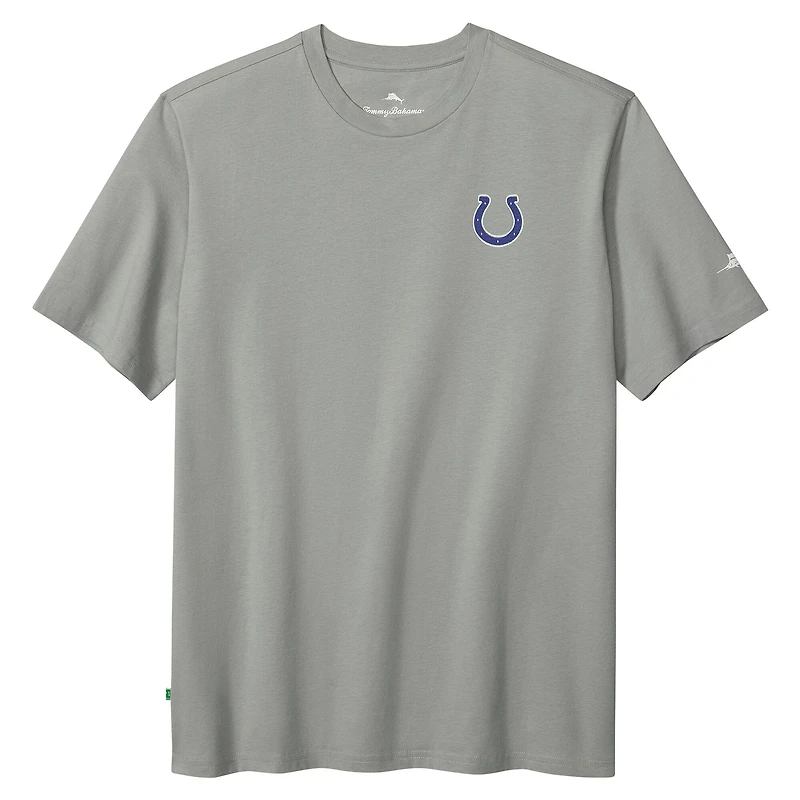 T-shirt Tommy Bahama gris pour homme, motif Huddle & Hang Tens des Indianapolis Colts