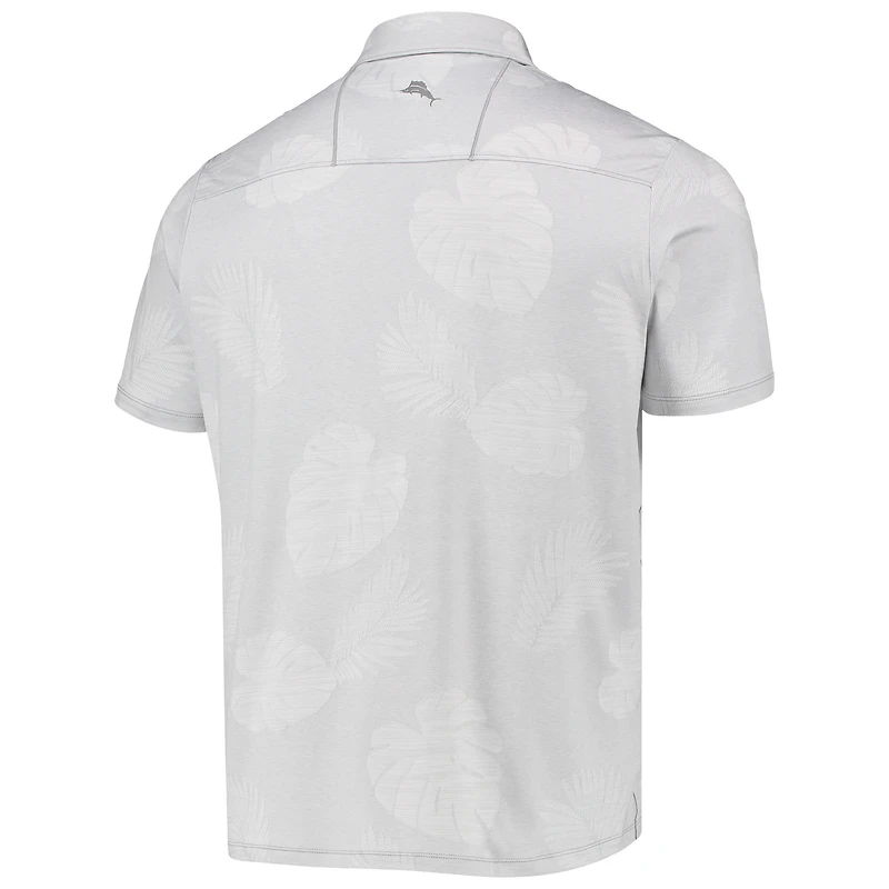 Men's Tommy Bahama Gray Indianapolis Colts Palm Coast Delray Frond Allover IslandZone Polo