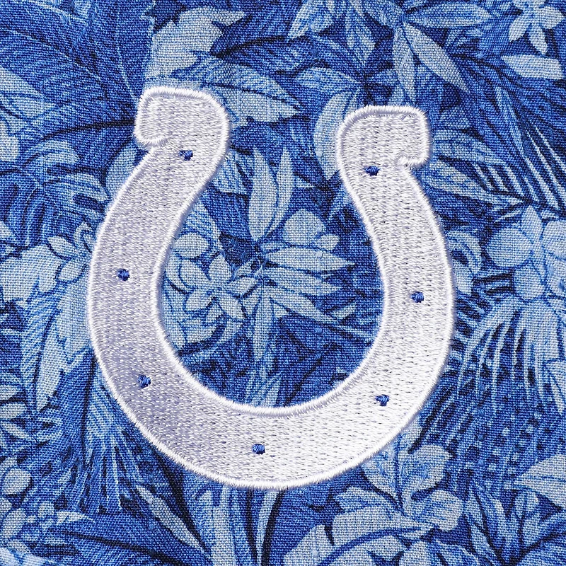 Chemise boutonnée Tommy Bahama Royal Indianapolis Colts Sport Jungle Shade Camp pour homme