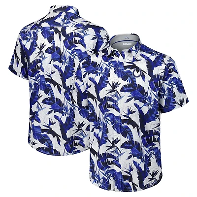 Men's Tommy Bahama Royal Indianapolis Colts Sunnyvale Blooms Camp Button-Up Shirt