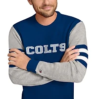 Men's Tommy Hilfiger Royal/Heather Gray Indianapolis Colts Acrylic Crewneck Pullover Sweater