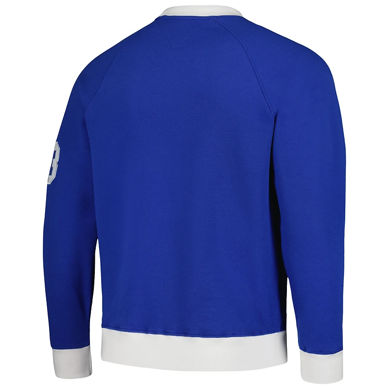 Men's Tommy Hilfiger Royal Indianapolis Colts Reese Raglan Tri-Blend Pullover Sweatshirt
