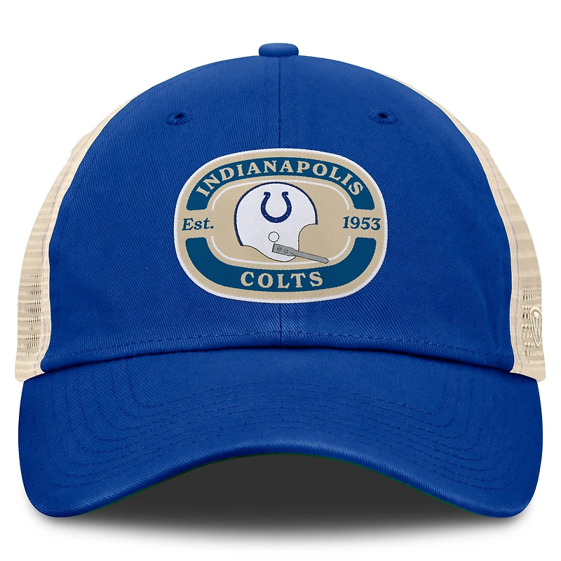 Casquette ajustable Top of the World Royal Indianapolis Colts Team Patch pour homme