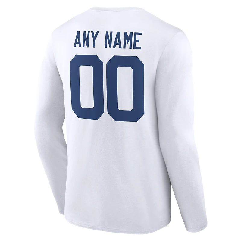 Men's Indianapolis Colts Team Authentic Personalized Name & Number Long Sleeve T-Shirt