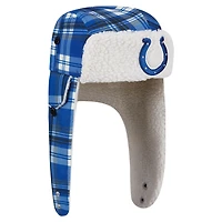 Casquette trappeur Sherpa à carreaux Sideline Royal Indianapolis Colts de New Era