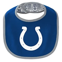 Newborn & Infant Indianapolis Colts Dynamic Duo Bodysuit, Bib Knit Hat Set