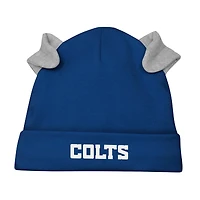 Newborn & Infant Indianapolis Colts Little Champ Long Sleeve Bodysuit, Pants Cuffed Knit Hat 3-Piece Set