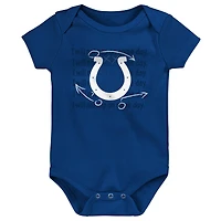 Newborn & Infant Indianapolis Colts Team Starter 3-Pack Bodysuit Set