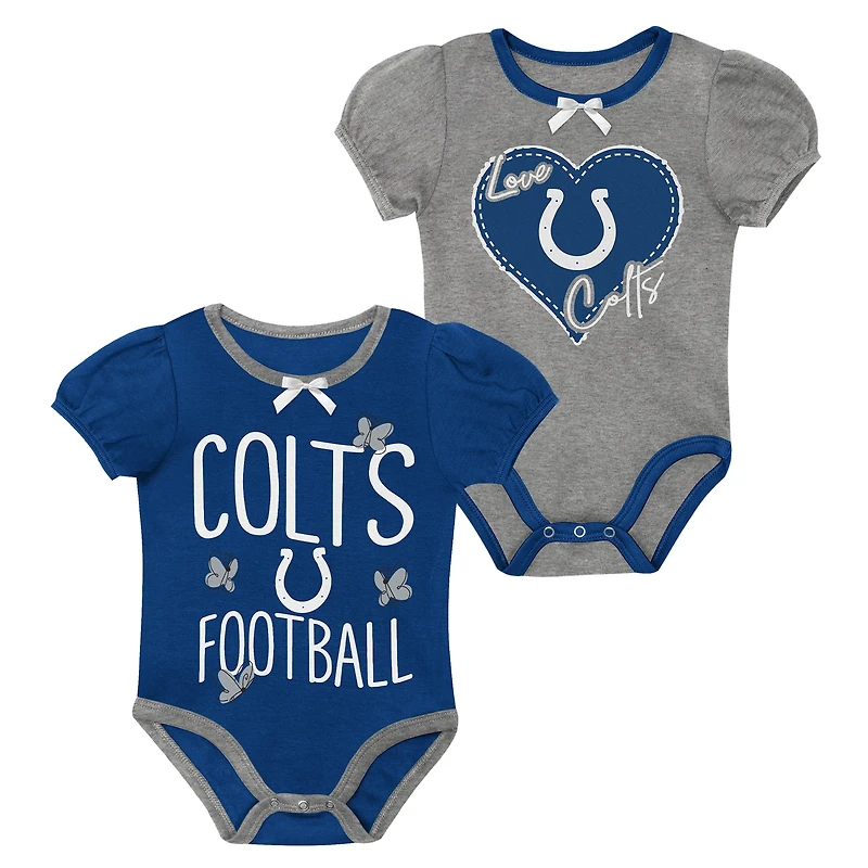 Newborn & Infant Outerstuff Royal/Gray Indianapolis Colts Star Power Two-Piece Bodysuit Set