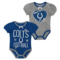 Newborn & Infant Outerstuff Royal/Gray Indianapolis Colts Star Power Two-Piece Bodysuit Set