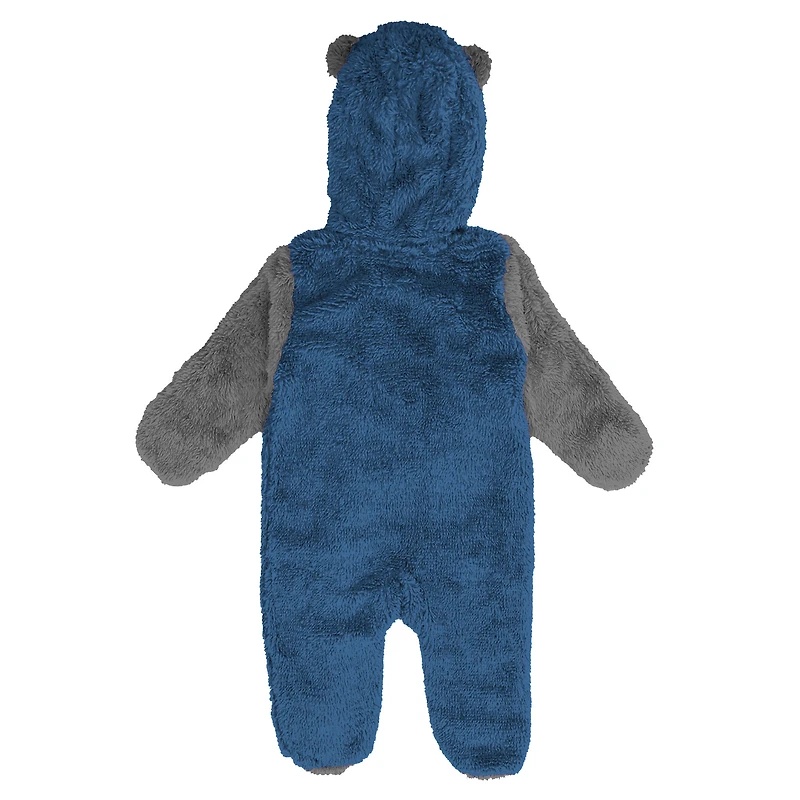 Grenouillère polaire à fermeture éclair pour nouveau-né et nourrisson, motif Royal Indianapolis Colts Stay Napping