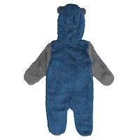 Grenouillère polaire à fermeture éclair pour nouveau-né et nourrisson, motif Royal Indianapolis Colts Stay Napping