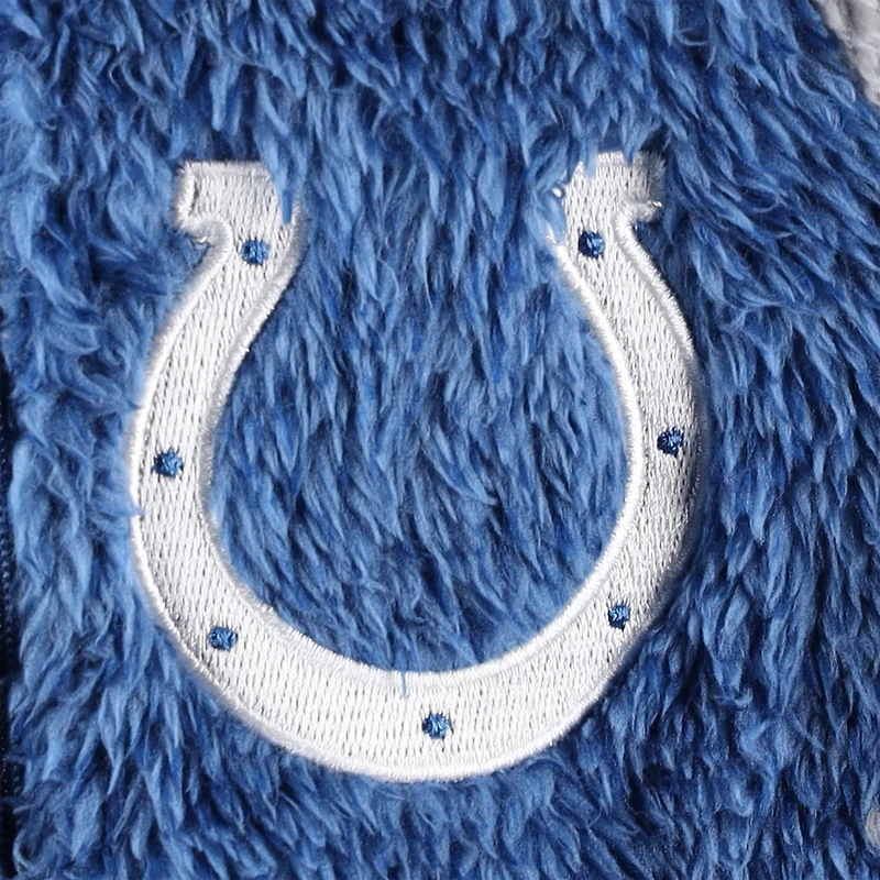 Dormeuse à fermeture éclair complète en polaire pour nouveau-né et nourrisson des Indianapolis Colts Game Nap Teddy Bunting