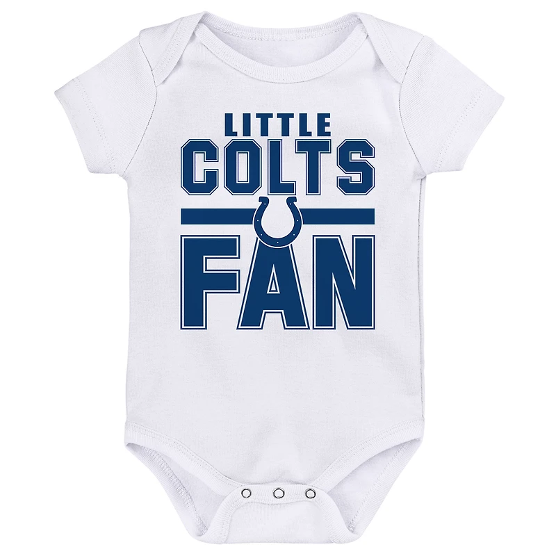 Newborn Outerstuff Indianapolis Colts Little Tike 3-Piece Bodysuit Set