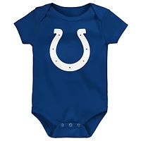 Newborn Outerstuff Indianapolis Colts Little Tike 3-Piece Bodysuit Set