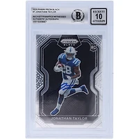 Panini America Jonathan Taylor Indianapolis Colts Carte de recrue autographiée 2020 Panini Chronicles Prizm Black #PB-7 Beckett Fanatics Witnessed Authenticated 10 Rookie