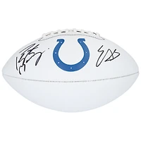 Peyton Manning & Edgerrin James Indianapolis Colts Autographed Franklin White Panel Football  