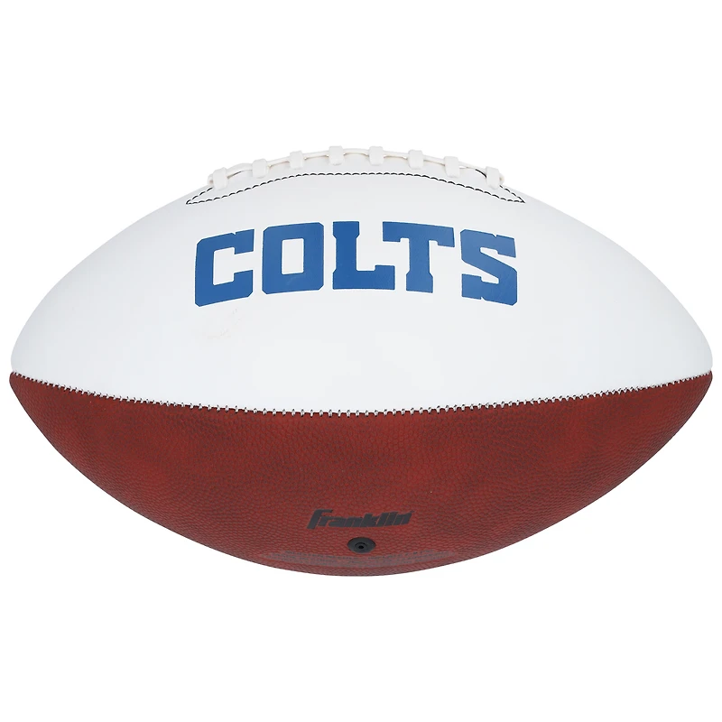Peyton Manning & Edgerrin James Indianapolis Colts Autographed Franklin White Panel Football  