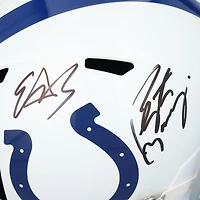 Casque réplique Riddell Speed ​​autographié par Peyton Manning et Edgerrin James des Indianapolis Colts