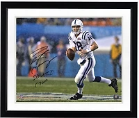 Peyton Manning Indianapolis Colts Autographed 16" x 20" Super Bowl XLI Rain Photograph with "SB XLI MVP" Inscription