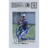 Carte de recrue authentique numéro 233 des Leaf Rookies & Stars de 1998 signée Peyton Manning par les Indianapolis Colts, signée Beckett Fanatics.