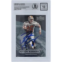 Peyton Manning Indianapolis Colts Autographié 1998 Skybox Metal Universe #189 Beckett Fanatics Witnessed Authenticated 10 Card