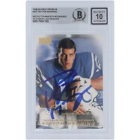 Carte de recrue autographiée par Peyton Manning Indianapolis Colts 1998 Skybox Premium #231 Beckett Fanatics Witnessed Authenticated 10 Rookie