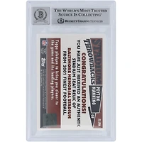 Carte rétro autographiée de 2001 Topps Finest Stadium #FS-PM de Peyton Manning, Indianapolis Colts, carte authentique de 10 ans, vue par les fans de Beckett