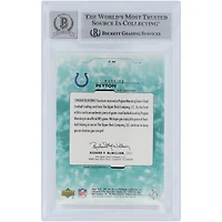 Peyton Manning Indianapolis Colts Autographié 2001 Upper Deck MVP Souvenirs GU Relic #PM Beckett Fanatics Witnessed Authenticated 10 Card