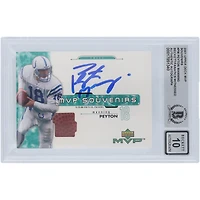 Peyton Manning Indianapolis Colts Autographié 2001 Upper Deck MVP Souvenirs GU Relic #PM Beckett Fanatics Witnessed Authenticated 10 Card