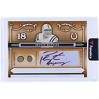 Peyton Manning Indianapolis Colts Autographed 2006 Playoff National Treasures Dual Face Mask Relic #90 #13/18 Card