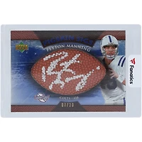 Carte autographiée 2007 Upper Deck Sweet Spot Pigskin Sigs #SSPS-PM #7/20 de Peyton Manning Indianapolis Colts