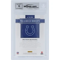 Peyton Manning Indianapolis Colts Autographié 2020 Panini National Treasures Treasured Moments 02/04/07 #TM-PMA #/99 Beckett Fanatics Witnessed Authenticated 10 Card