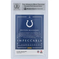 Peyton Manning Indianapolis Colts Autographié 2021 Panini Impeccable Bronze #45 #/35 Beckett Fanatics Witnessed Authenticated 10 Card