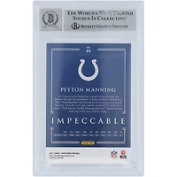 Peyton Manning Indianapolis Colts Autographed 2021 Panini Impeccable Silver #45 #/50 Beckett Fanatics Witnessed Authenticated 10 Card