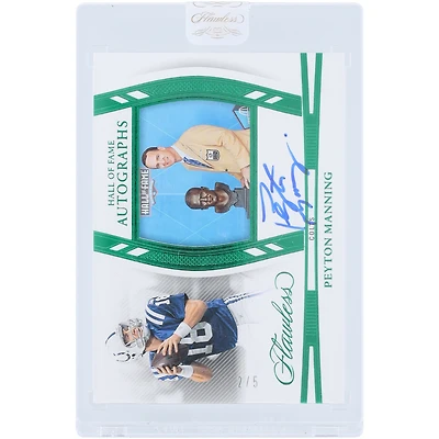 Carte autographiée de Peyton Manning (Indianapolis Colts) - Panini Flawless Hall of Fame Emerald 2024 #HOF-PMG #2/5